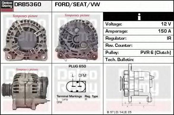 DELCO REMY DRB5360 Генератор