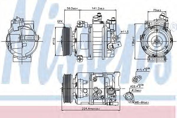 NISSENS 890396 Компресор, кондиціонер