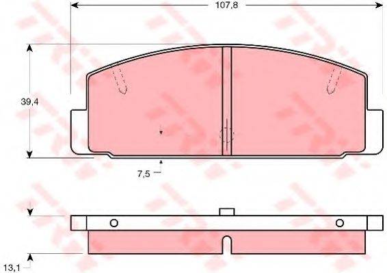 Комплект гальмівних колодок, дискове гальмо