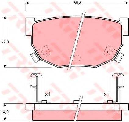 Комплект гальмівних колодок, дискове гальмо