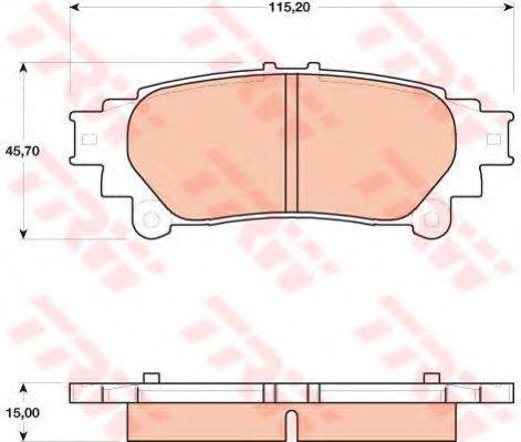 Комплект гальмівних колодок, дискове гальмо