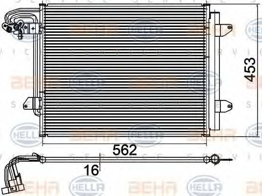 HELLA 8FC351301054 Конденсатор, кондиціонер