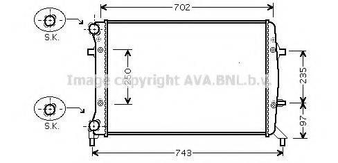 AVA QUALITY COOLING VWA2272 Радіатор, охолодження двигуна