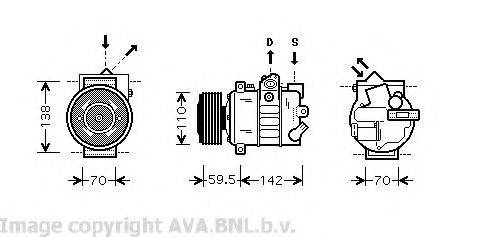 AVA QUALITY COOLING VWK220 Компресор, кондиціонер