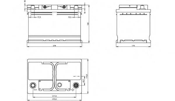 OPEN PARTS BT074L300 Стартерна акумуляторна батарея