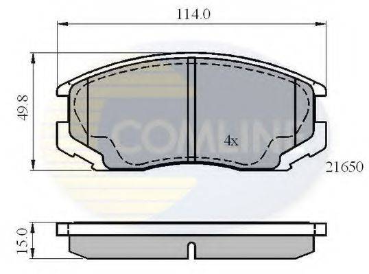 Комплект гальмівних колодок, дискове гальмо