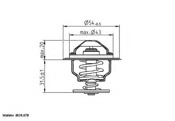 WAHLER 482087D Термостат, що охолоджує рідину